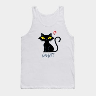 Cat What - Murderous Black Cat Halloween Tank Top